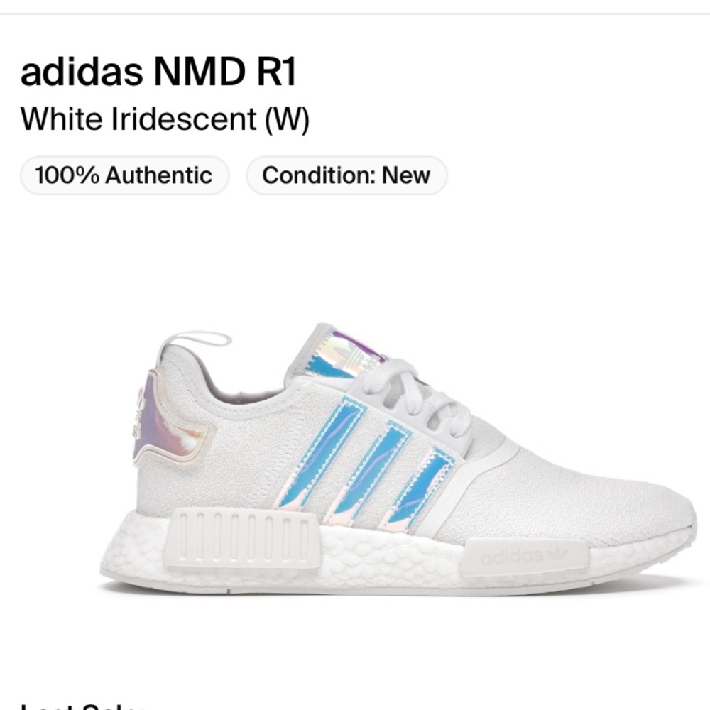 Adidas NMD R1 white iridescent
